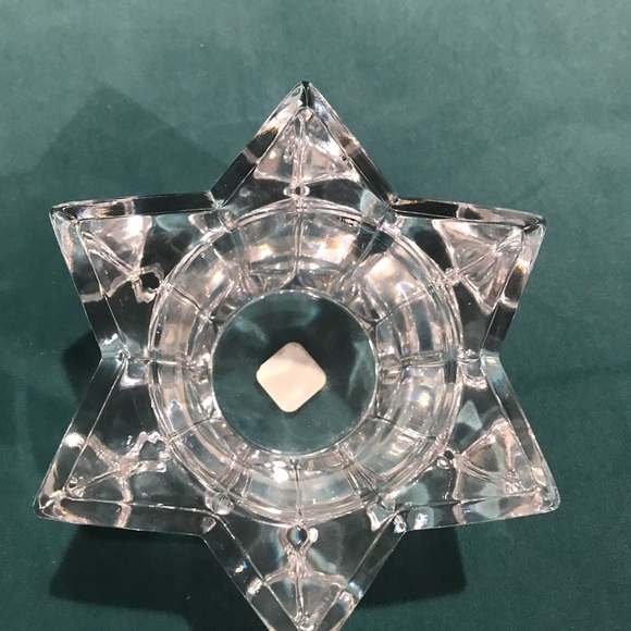 Party lite crystal six point star Tea-light Candle Holder 5Wx 2H - Picture 3 of 16